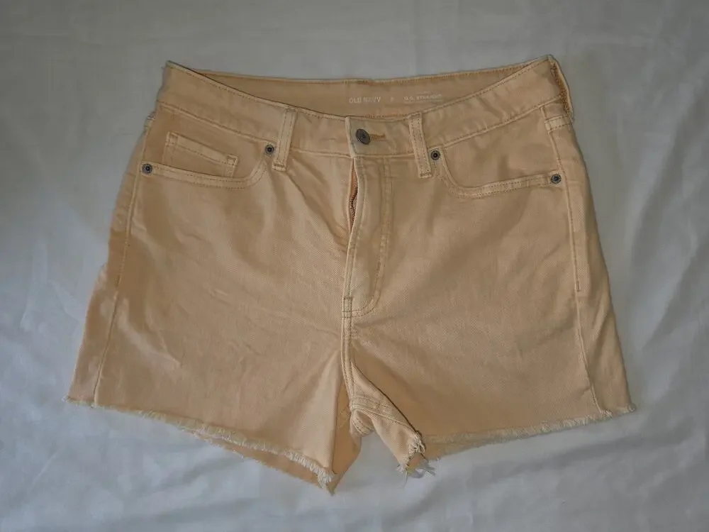Women's Denim Old Navy OG Straight Peach Size 8 Raw Hem Shorts